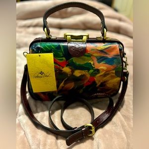 NWT Patricia Nash Gracchi Satchel in Winter Bloom